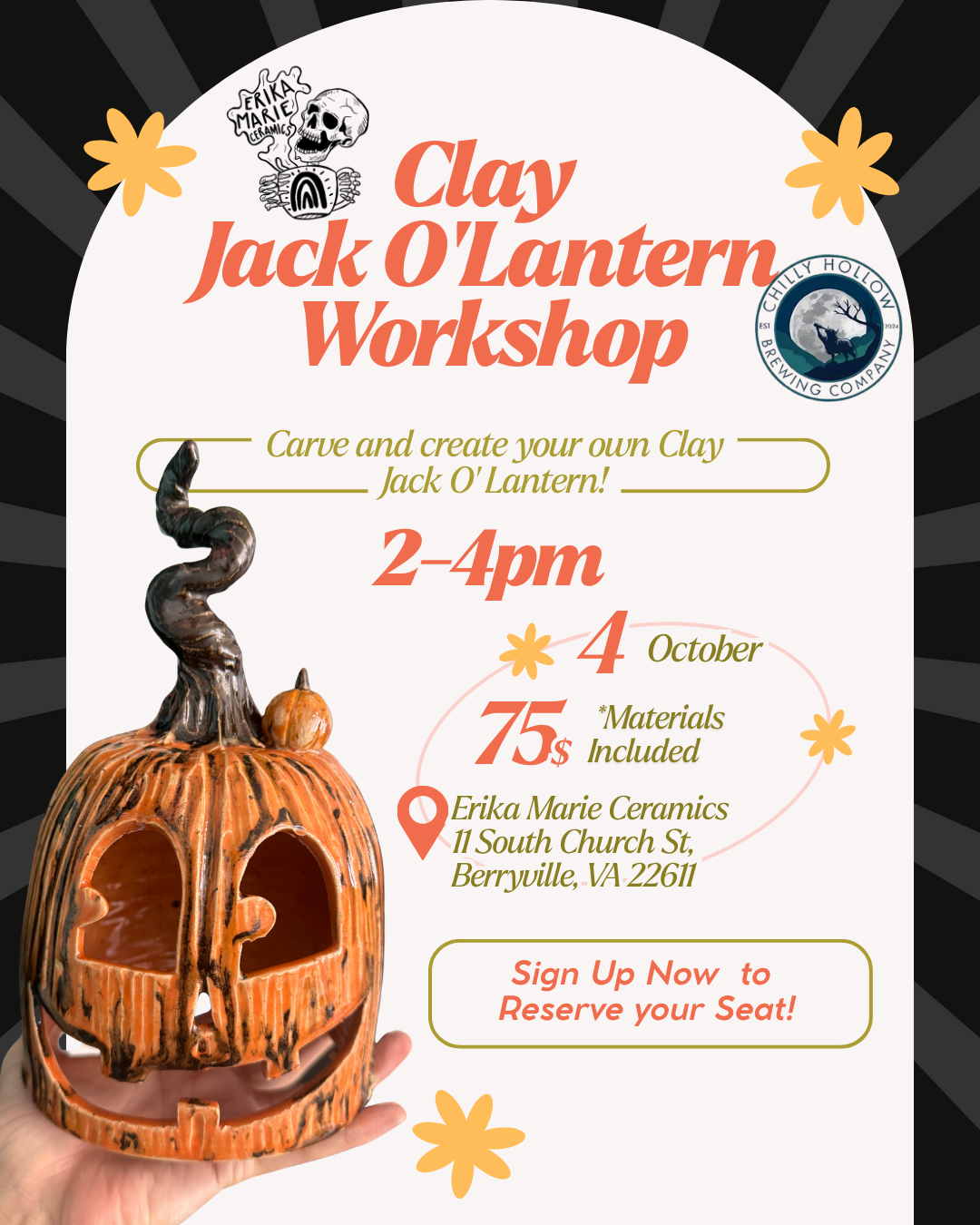 Clay Jack O'Lantern Workshop