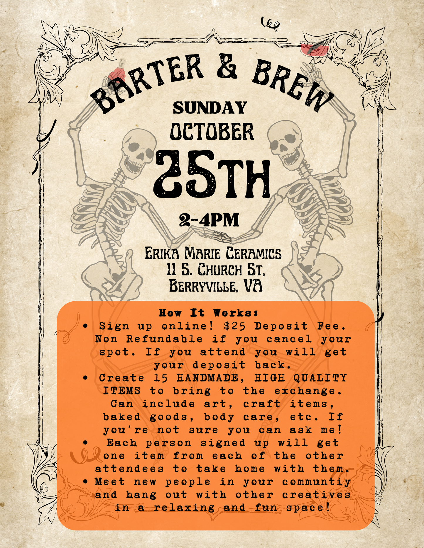 Barter & Brew Handmade Exchange- October 25,  2-4PM