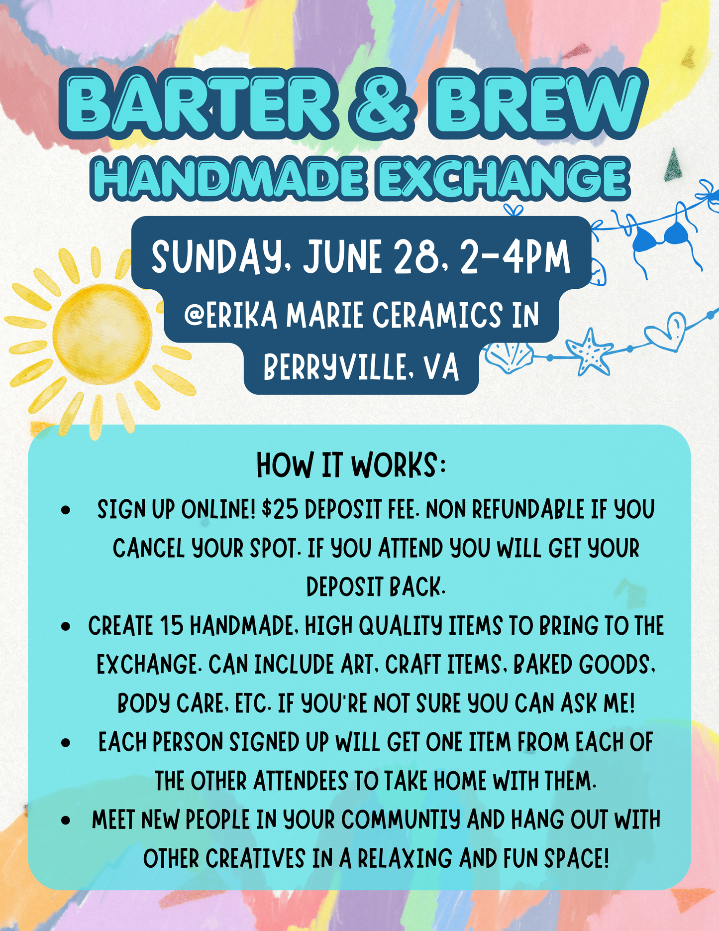Barter & Brew Handmade Exchange- June 28th, 2-4PM