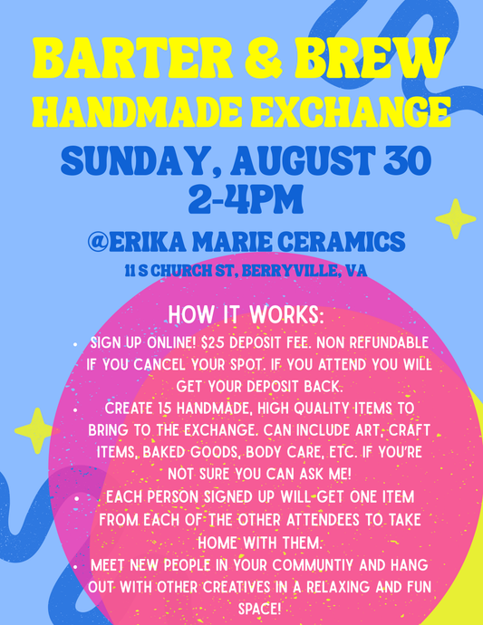 Barter & Brew Handmade Exchange- August 30th, 2-4PM