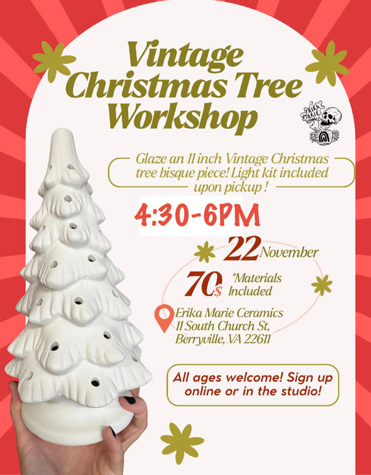 Vintage Christmas Tree Workshop- November 22, 4:30-6PM